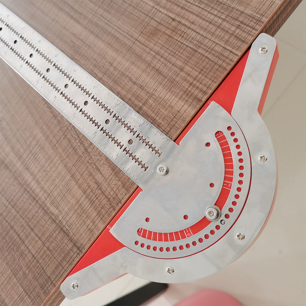 20 Inch Adjustable Protractor Angle Finder Woodworkers Edge Ruler