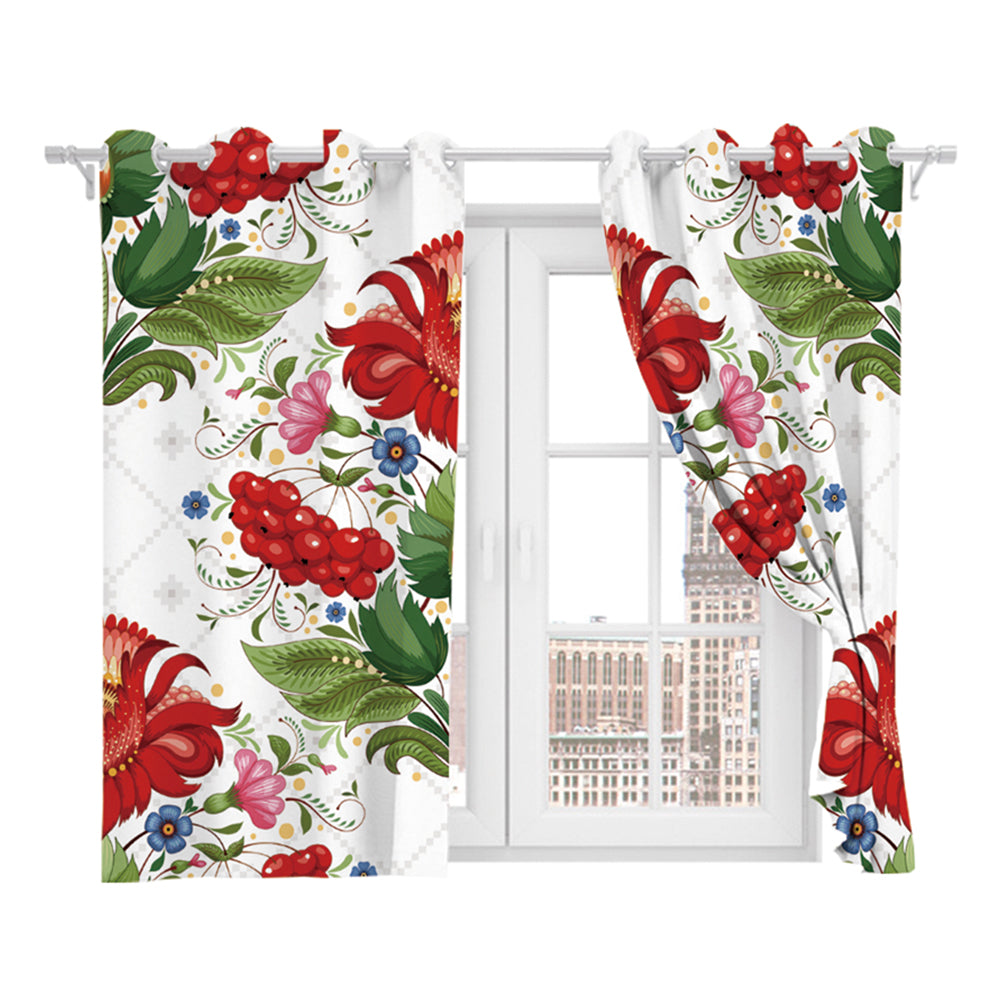 Pair of Printed Full Blackout Curtains Style 1 Small