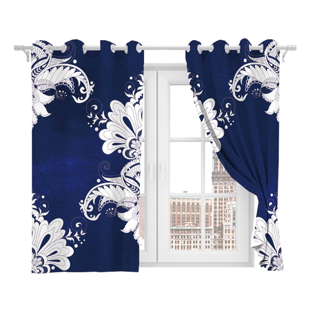 Pair of Printed Full Blackout Curtains Style 2 Small