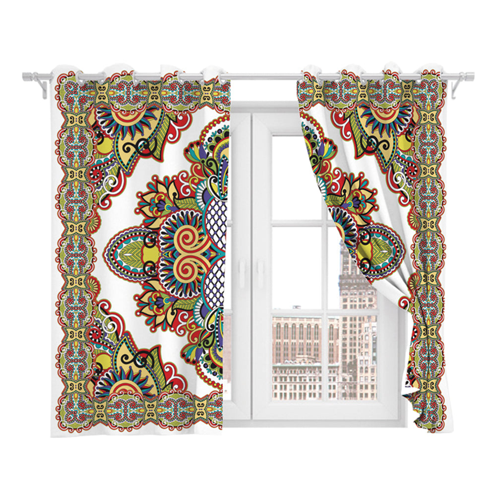 Pair of Printed Full Blackout Curtains Style 5 Small