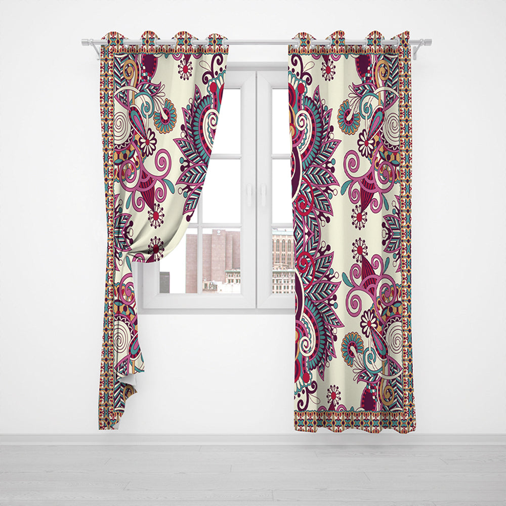 Pair of Printed Full Blackout Curtains Style 6 Medium