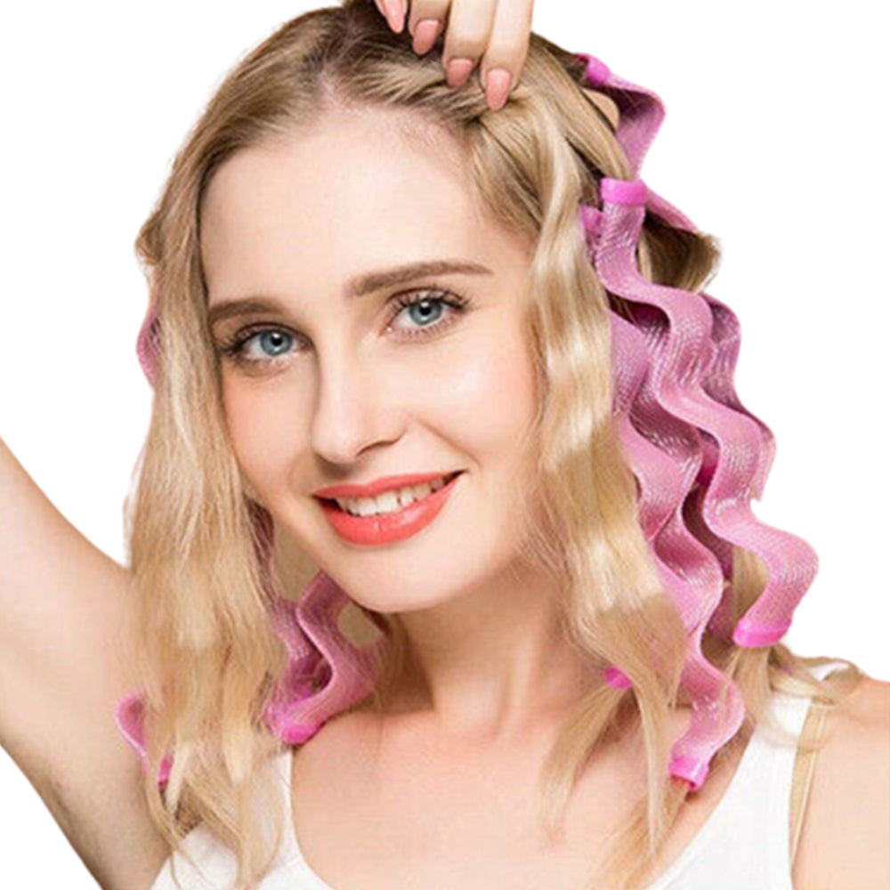 24pcs 30cm Heatless Wave Hair Curlers with DIY Styling Hooks