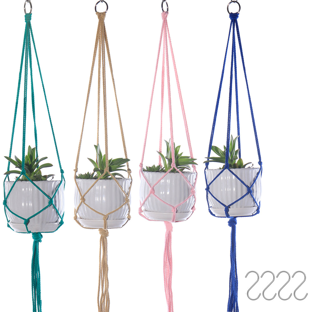 Set of 8pcs Macrame Plant Hangers with Hooks
