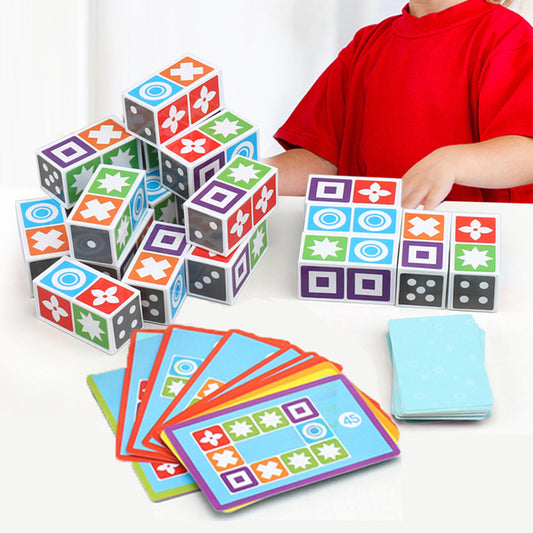 Kids 3D Graphics Matching Building Blocks Toy Set