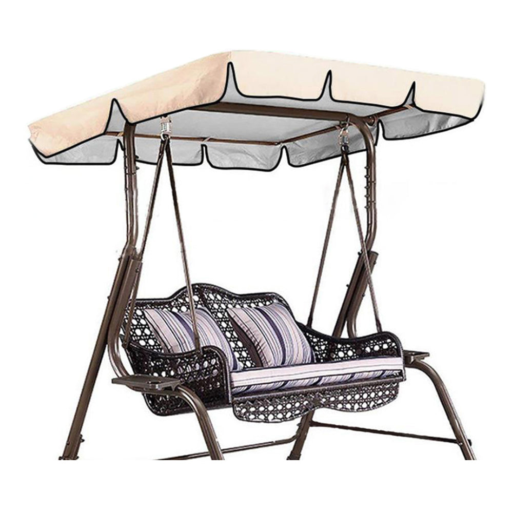 3 Seat Outdoor Garden Swing Canopy Cover Beige