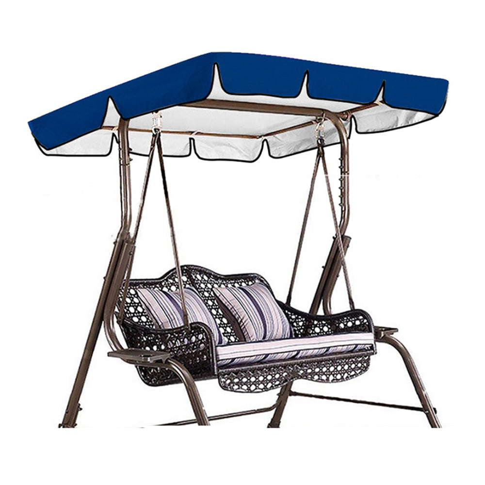 2 Seat Outdoor Garden Swing Canopy Cover Blue