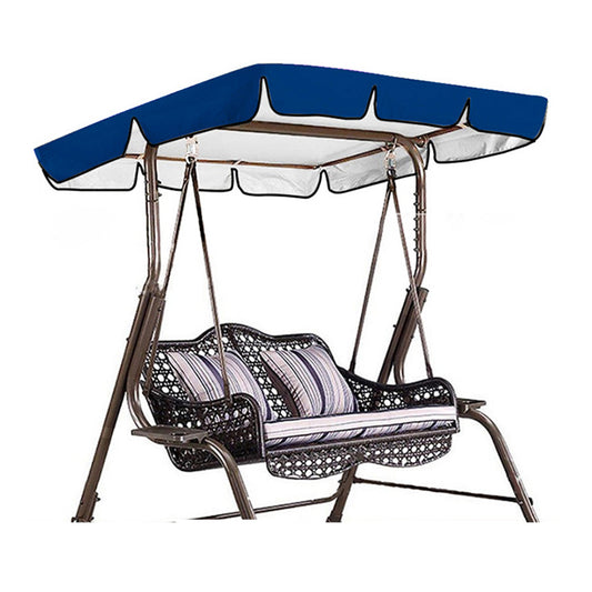 2 Seat Outdoor Garden Swing Canopy Cover Blue