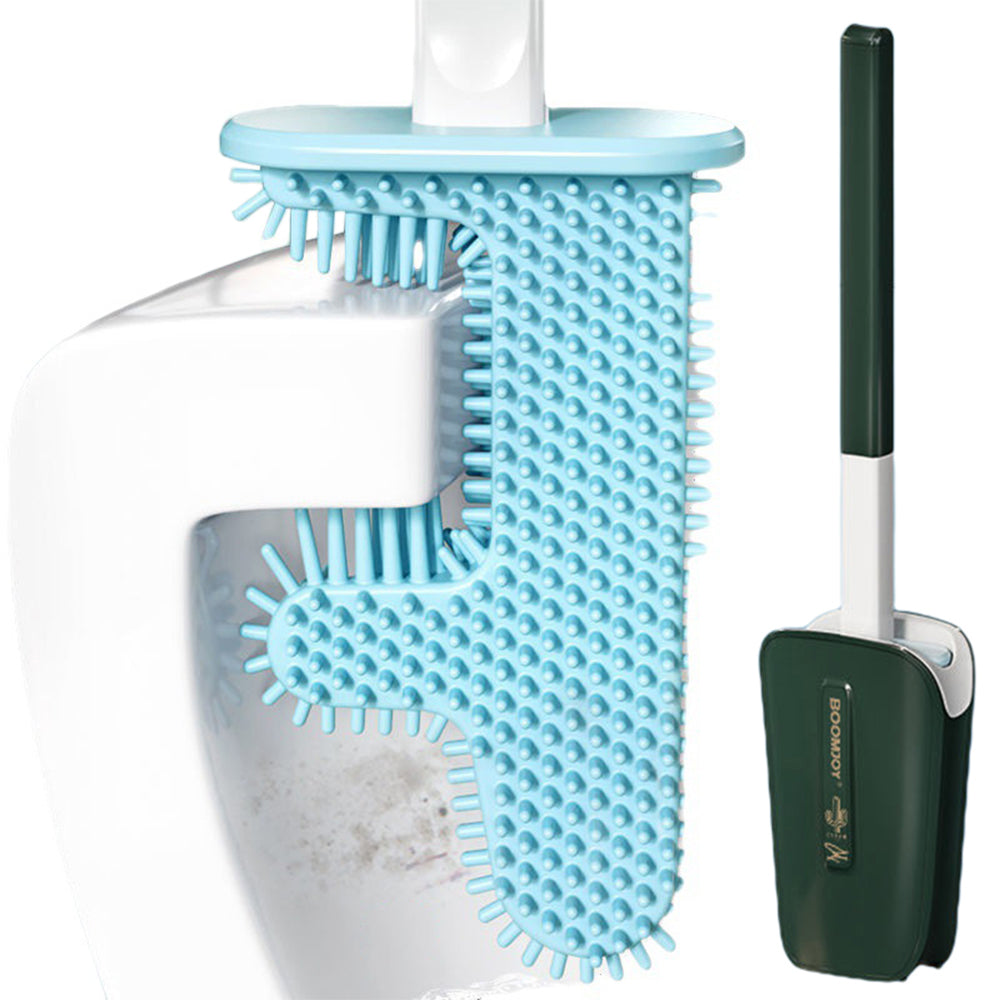 Wall Mounted Cactus Shaped Toilet Brush Dark Green