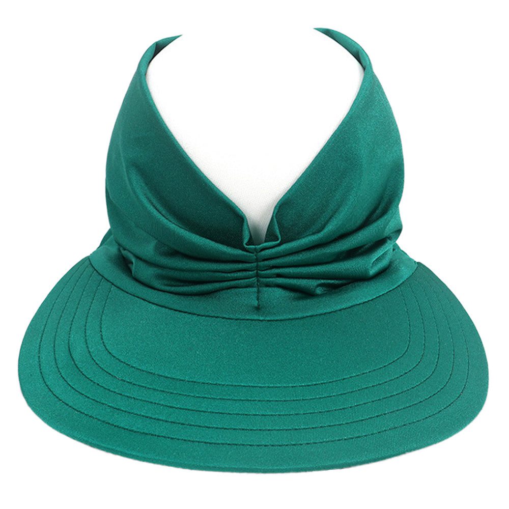 2X Sun Visor Cap Wide Brim Baseball Hat Green Camel