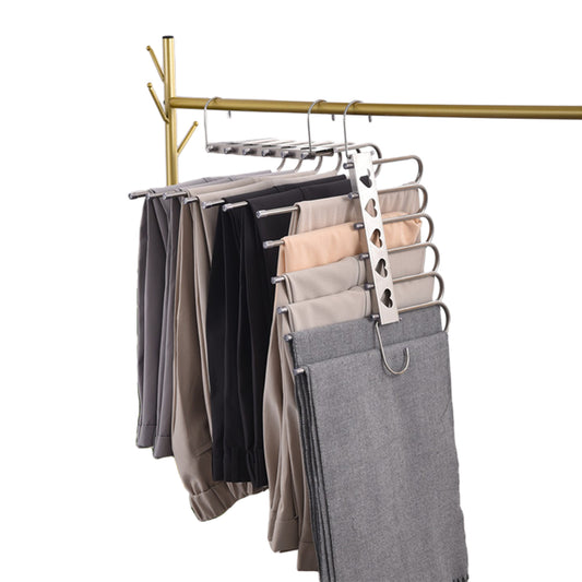 6 Rods Magic Pants Hangers Scarf Hangers