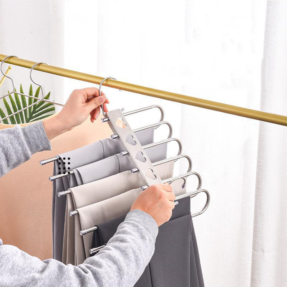 6 Rods Magic Pants Hangers Scarf Hangers