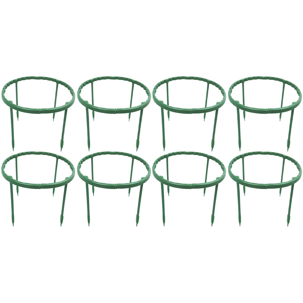 8 Sets of 15cm Climbing Plant Support Stakes Support Rings