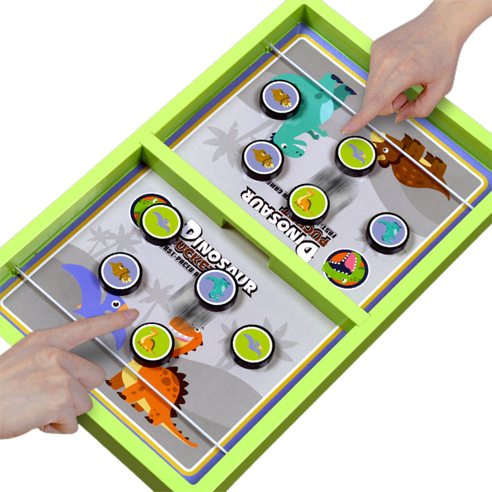 Two Sets of Fast Sling Puck Game Hockey Board Game Dinosaurs