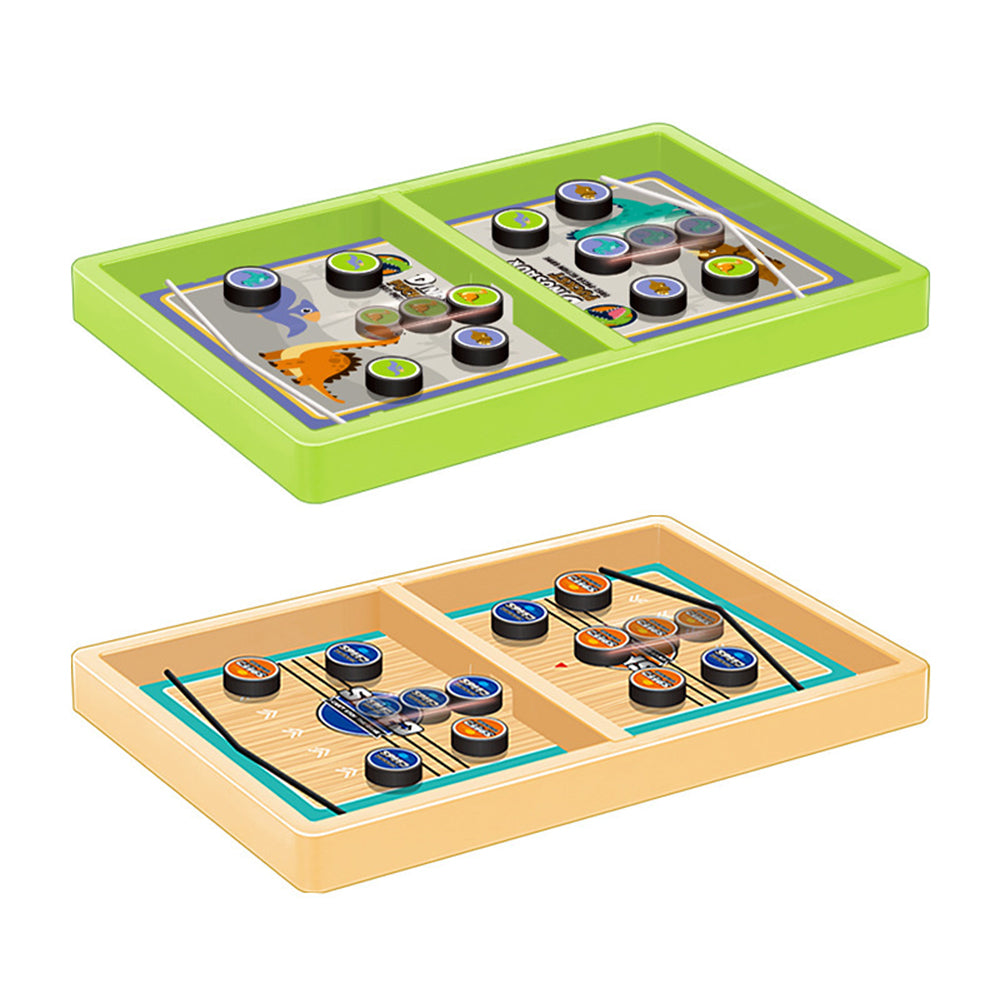 Two Sets of Fast Sling Puck Game Hockey Board Game Dinosaurs