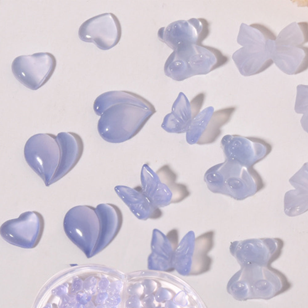 4 X Nail Art Palettes UV Sensitive Light Colour Change Nail Decals Blue