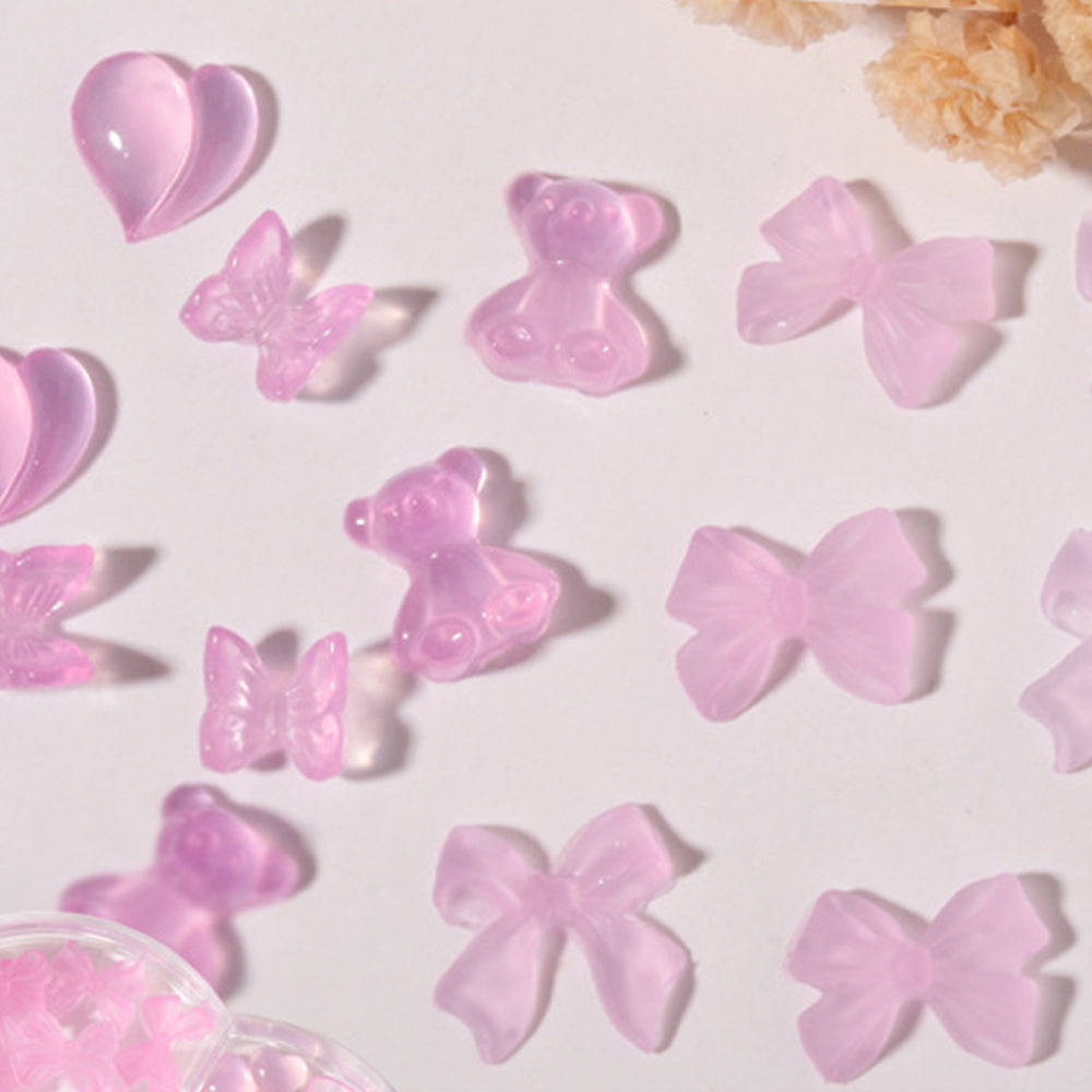 4 X Nail Art Palettes UV Sensitive Light Colour Change Nail Decals Pink