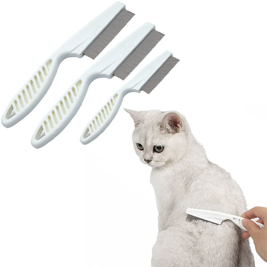 3 X Dog Flea Comb Pet Grooming Combs Shedding Hair Remove Brush
