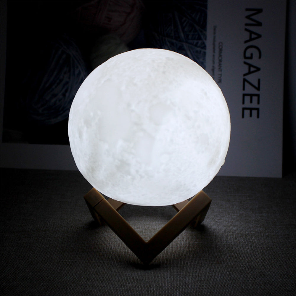 DIY Painting Moon Lamp Night Light White