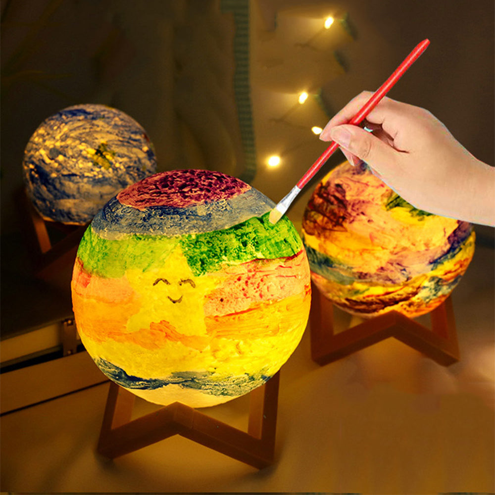 DIY Painting Moon Lamp Night Light Warm Light