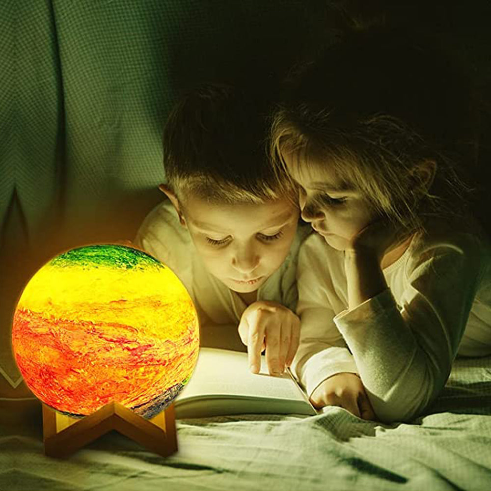 DIY Painting Moon Lamp Night Light Warm Light