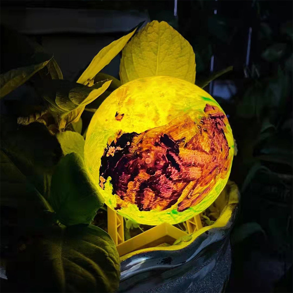 DIY Painting Moon Lamp Night Light Warm Light