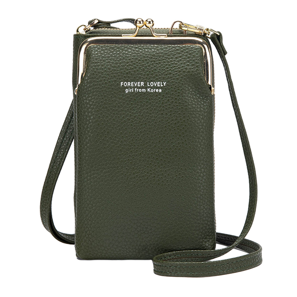 2 X Womens Crossbody Mobile Phone Bag Blue Green