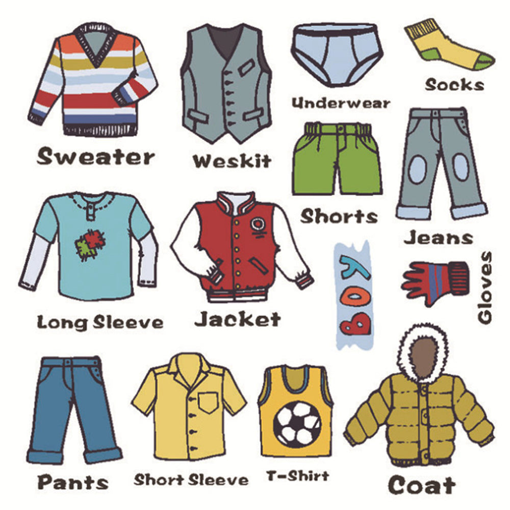 2 X Dresser Clothing Decals Labels Wardrobe Clothing Classification Stickers