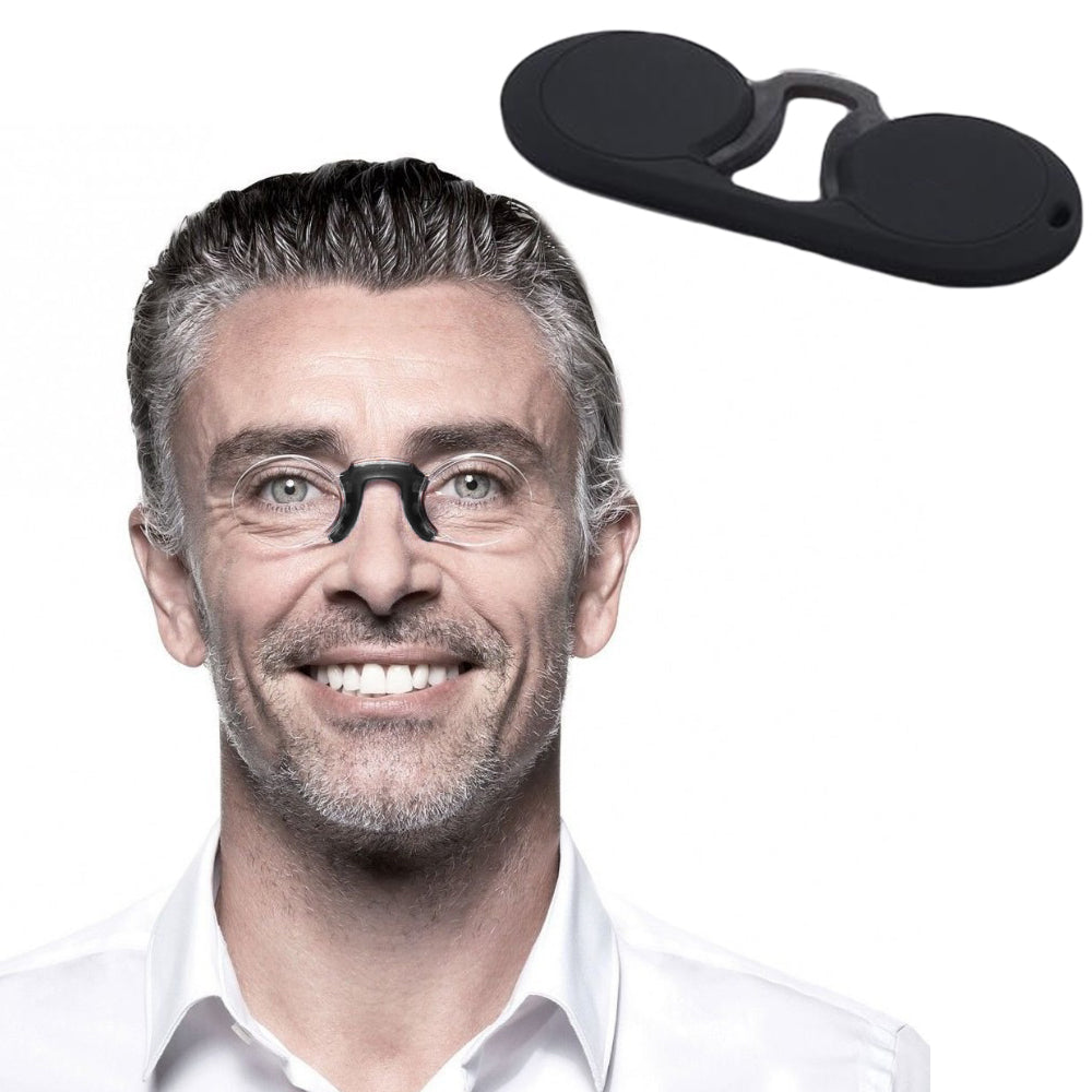 2 X Unisex Armless Reading Glasses Frameless Nose Clip Reading Glasses 300