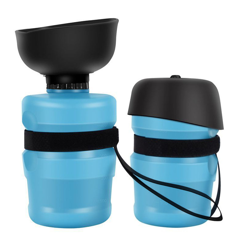 Outdoor Dog Water Bottle Portable Pet Feeder Travel Pet Drinking Cup Blue