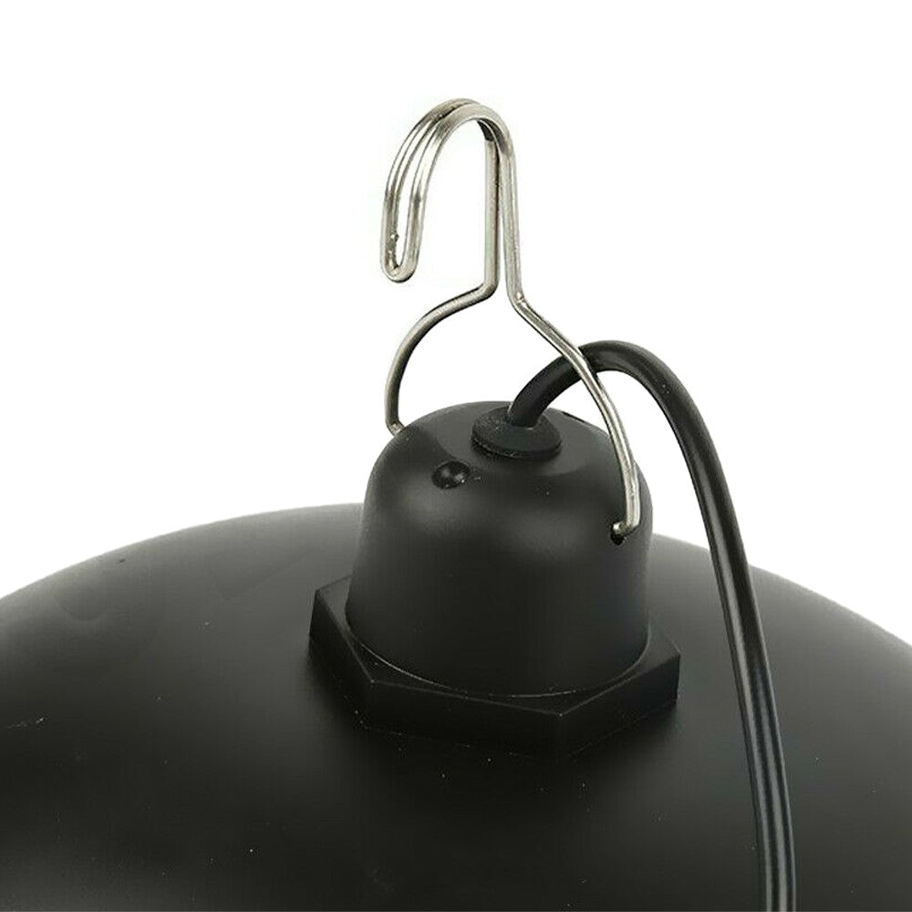 Double Head LED Solar Pendant Light Garden Hanging Shed Lamp Warm White Light