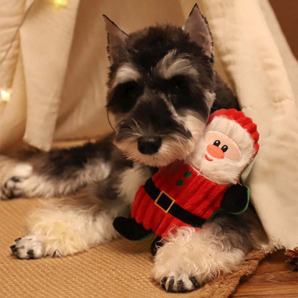 3 X Christmas Dog Toy Puppy Toy Pet Squeaky Toys Plush Chew Squeaker