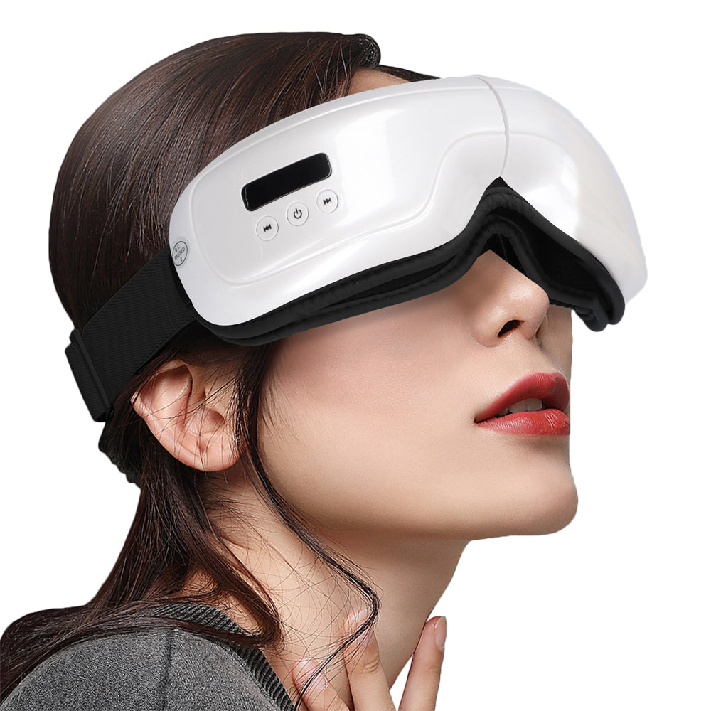 Electric Vibrate Heat Eye Massager Rechargeable Wireless Bluetooth Music Speaker