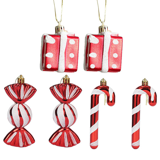 3 Pairs of Christmas Tree Hanging Pendants Christmas Ornaments