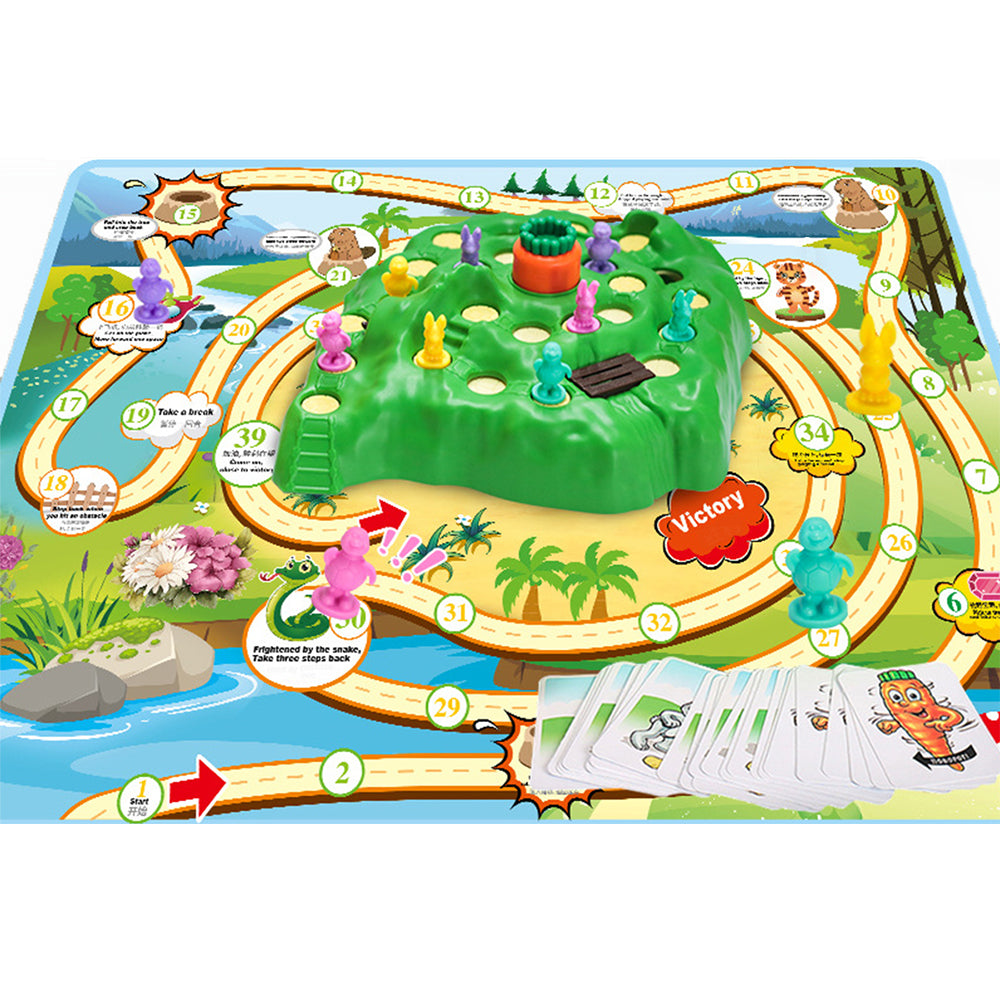 Kids Toy Rabbit Trap Game Toy Cross Country Race Board Game Toys for 5 years old