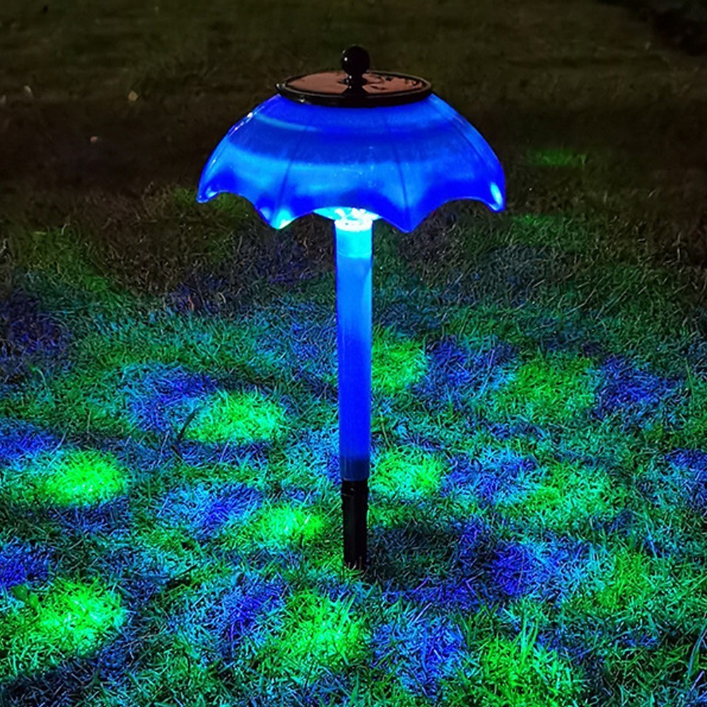 2Pcs Umbrella Shaped Solar Light Patio Walkway Lamp