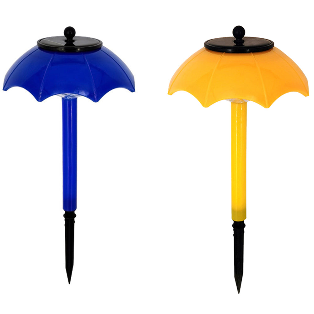 2Pcs Umbrella Shaped Solar Light Patio Walkway Lamp