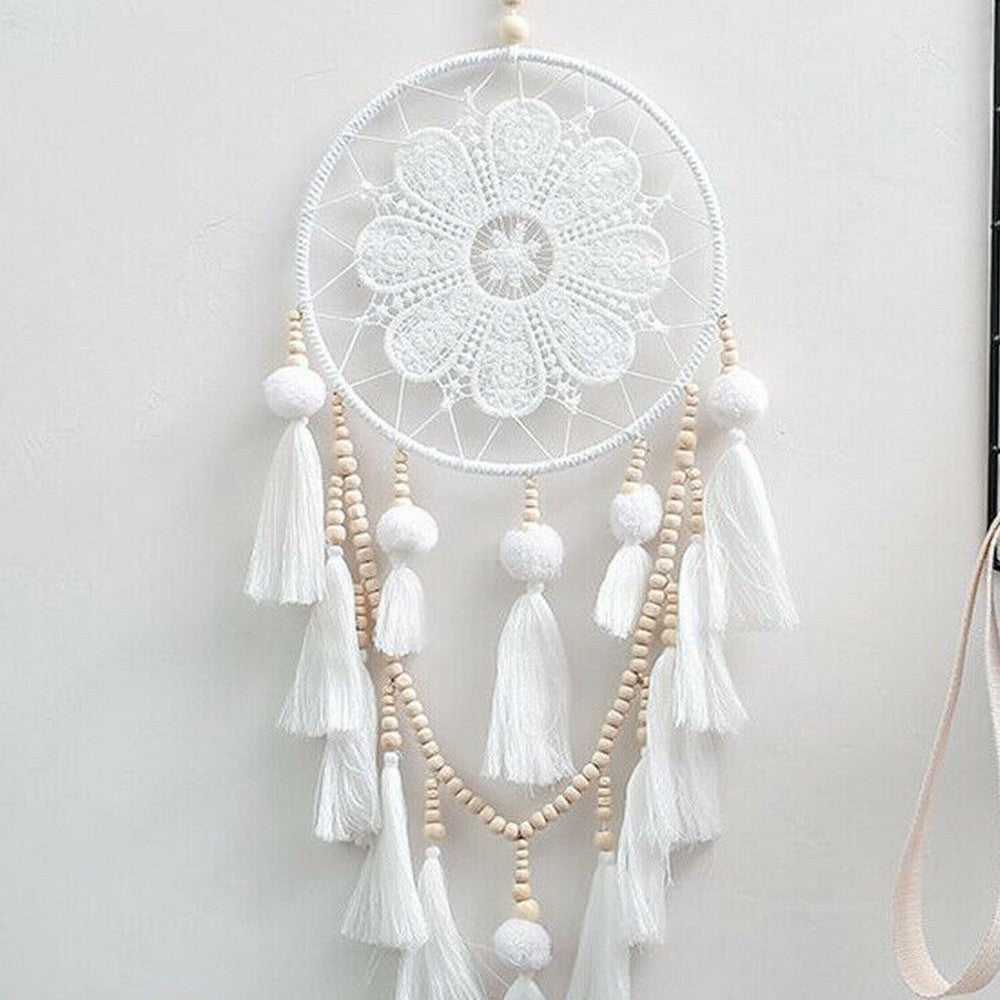 1X Hand Woven Macrame Dream Catcher with Tassels