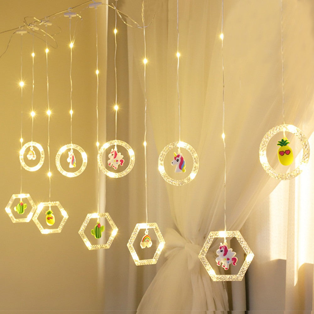 Spring Series USB Powered Curtain String Lights with Remote Control