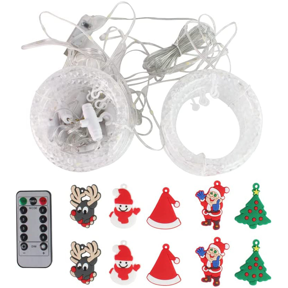 Christmas USB Powered Curtain String Lights with Remote Control