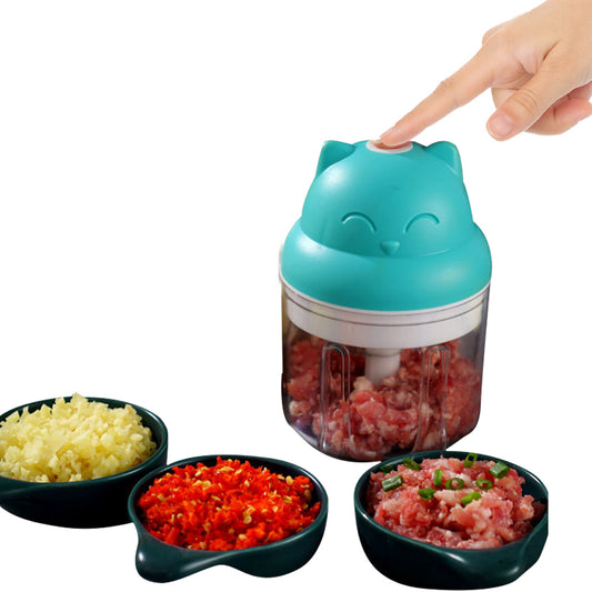 Cordless Electric Mini Garlic Chopper Blue