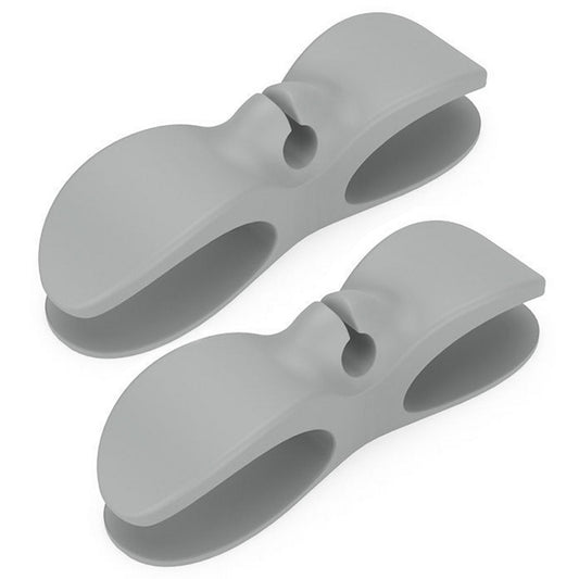 2Pcs Self Adhesive Cable Clips Holder Grey