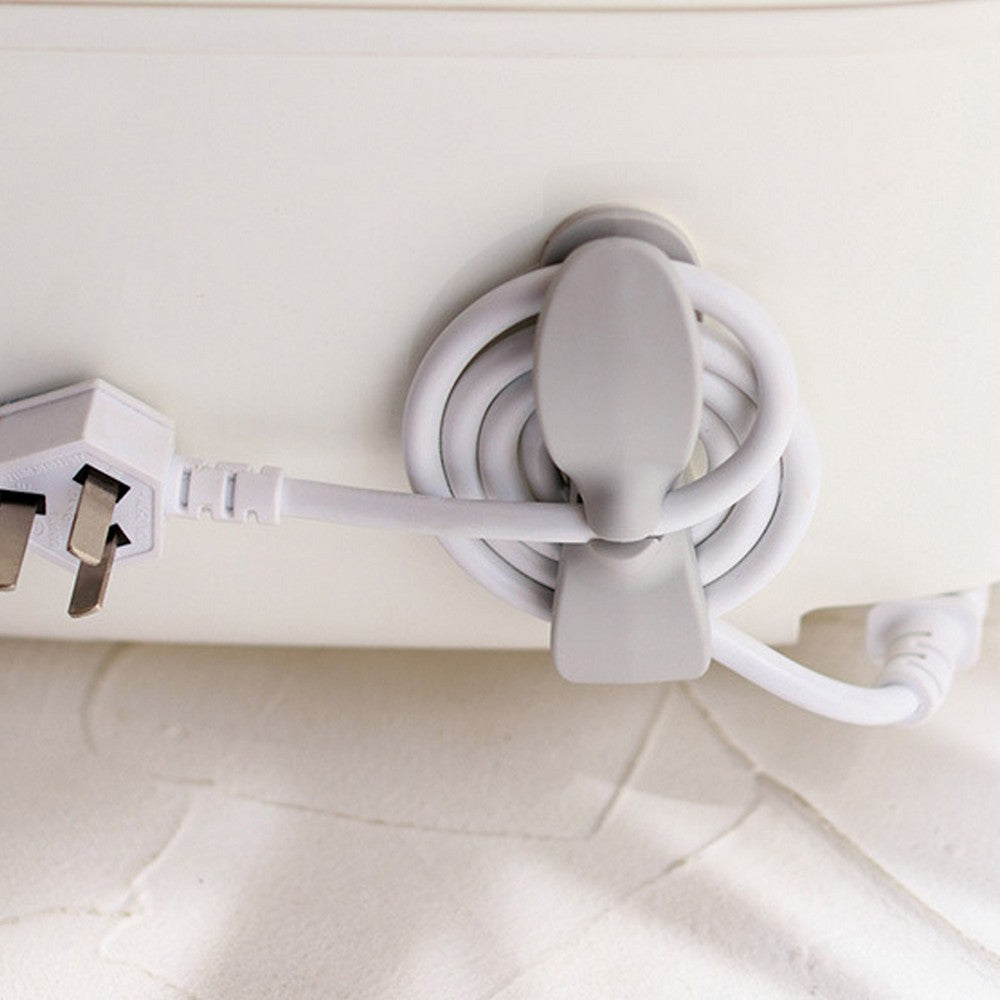 2Pcs Self Adhesive Cable Clips Holder Grey