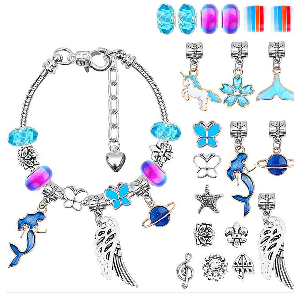 Set of 112Pcs DIY Charm Jewelry Beads Bracelet Making Kit for Girls