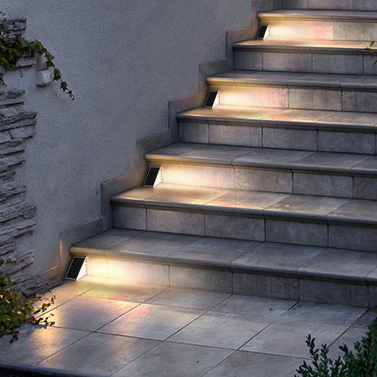 2Pcs Solar Stair Lamps Step Lamps Warm Lights