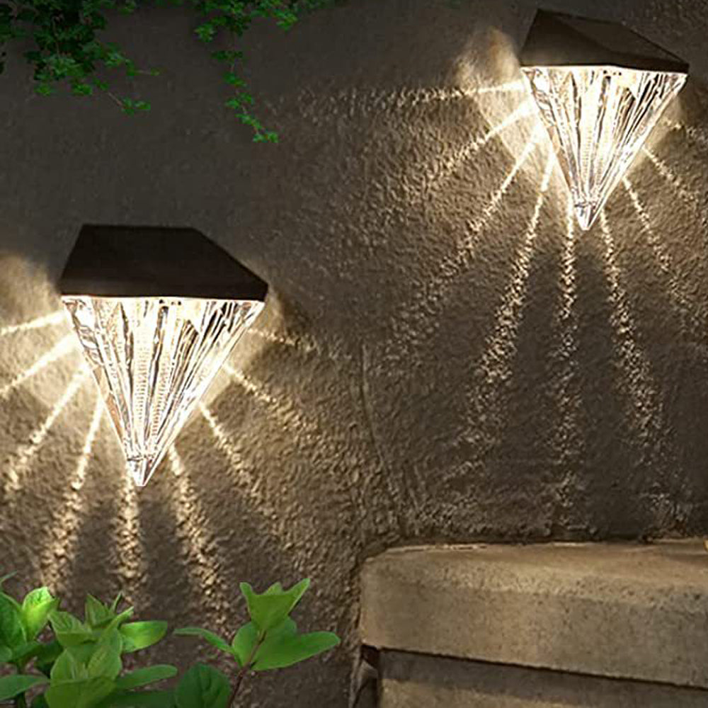 2Pcs Solar Outdoor Wall Fence Lights