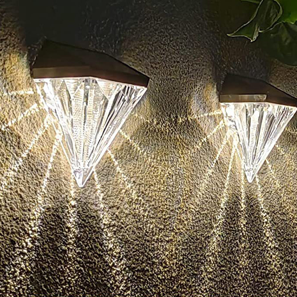 2Pcs Solar Outdoor Wall Fence Lights