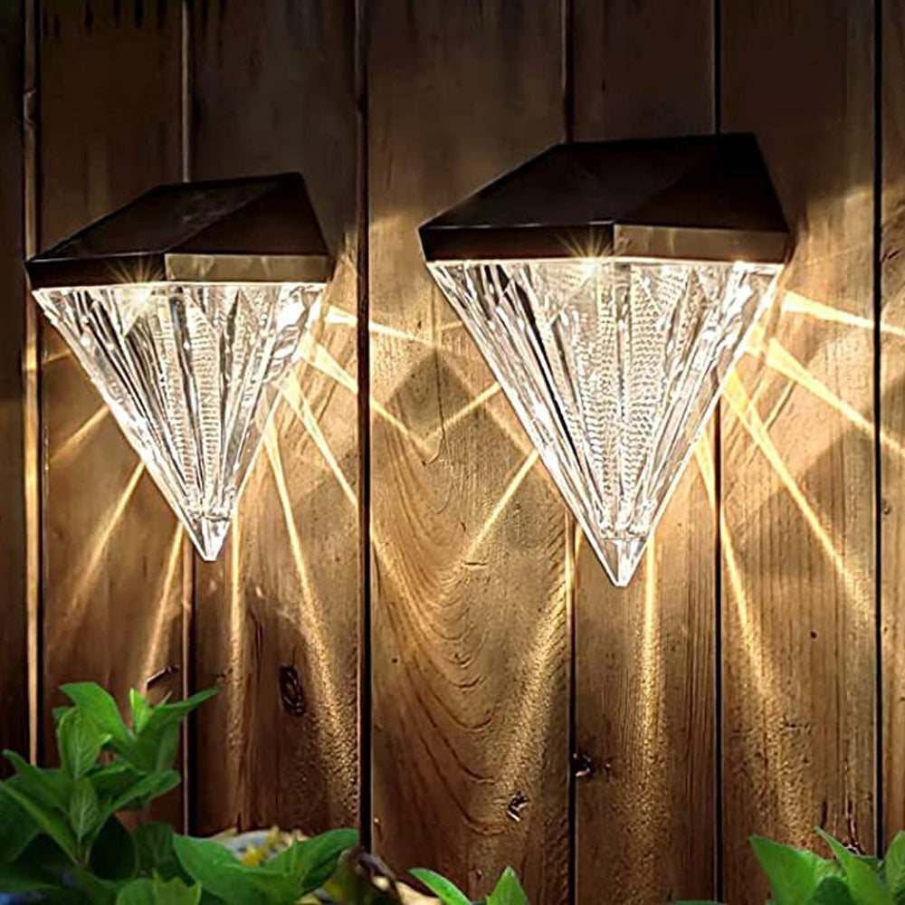 2Pcs Solar Outdoor Wall Fence Lights