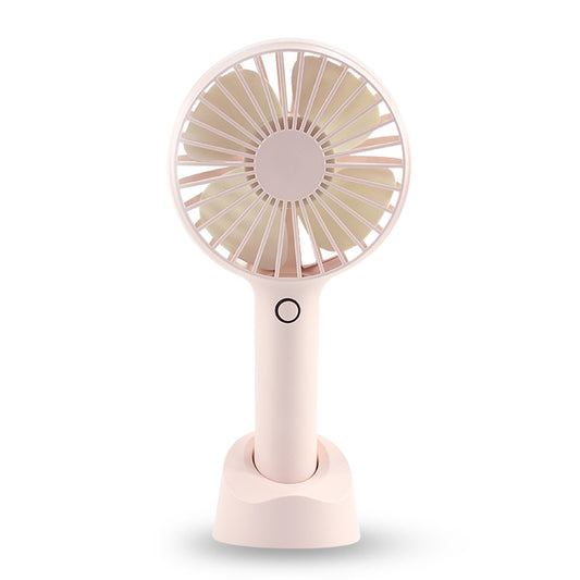 Portable USB Rechargeable Handheld Fan with Phone Holder Pink