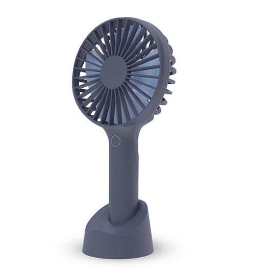 Portable USB Rechargeable Handheld Fan with Phone Holder Royal Blue