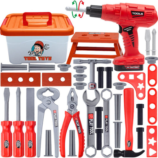 Set of 42Pcs Kids Repair Tool Toy Kit with Tool Box